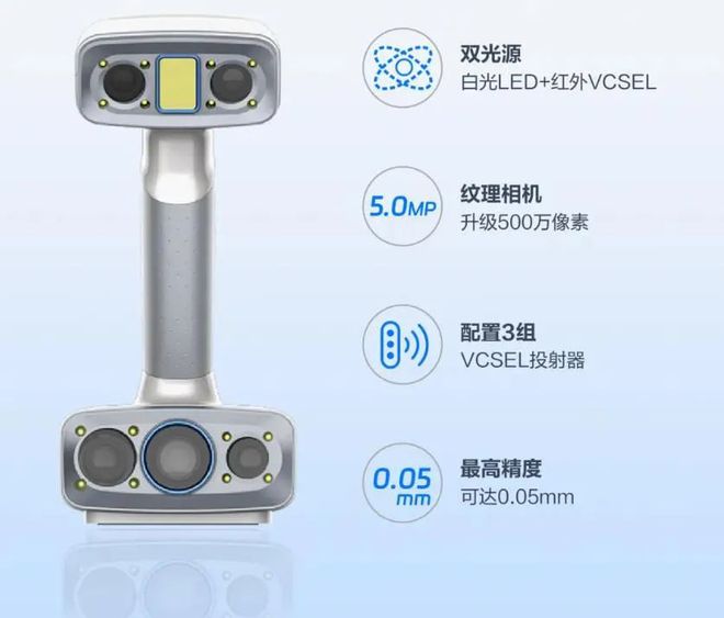 九游娱乐文化：先临三维发布两款全新3D扫描仪及数字云平台亮相中国机器视觉展(图2)